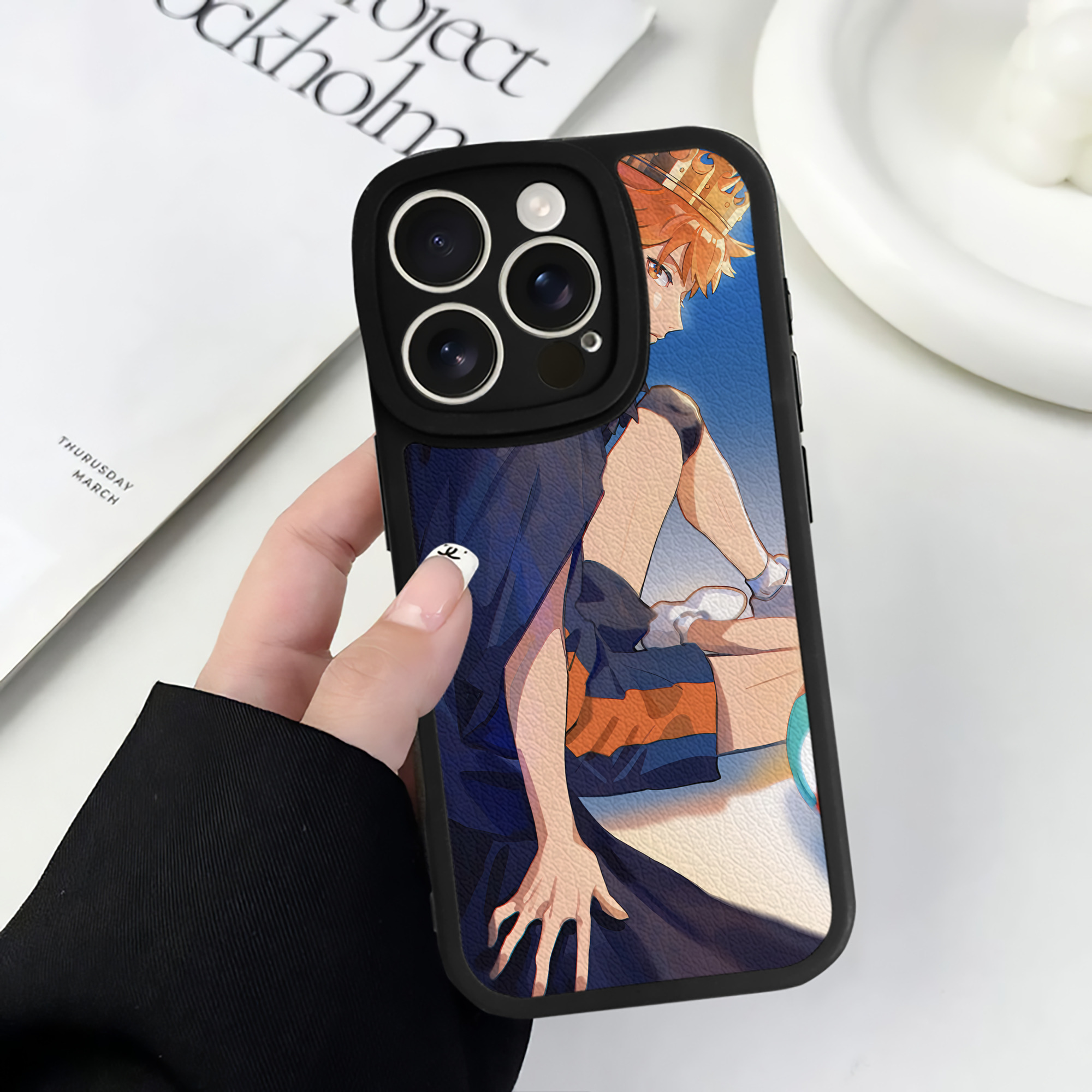 （画像用） ハイキュー!! Haikyu!! 【iPhone 16シリーズ対応】シリコンスマホケース（レザー調） 材質：シリコン